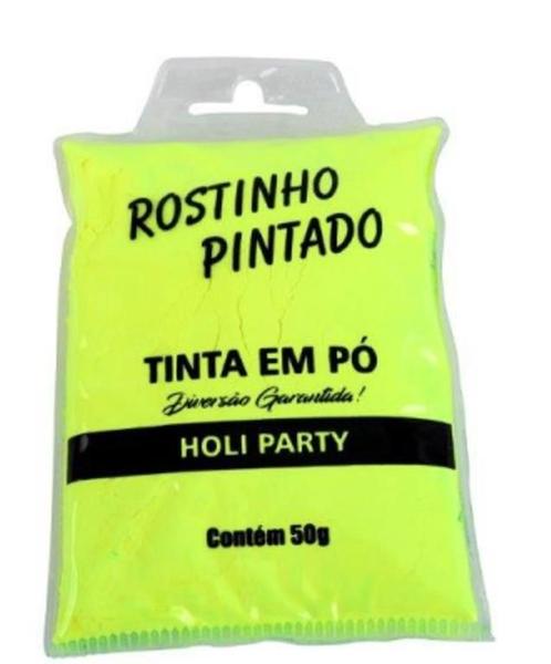 Imagem de Pó colorido para festas, Holy Party Amarelo  fluor 50 gr