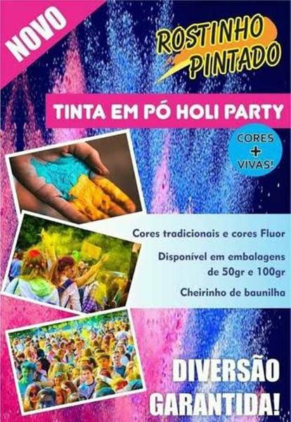 Imagem de Pó colorido para festas, Holy Party cor  Verde 100 gramas