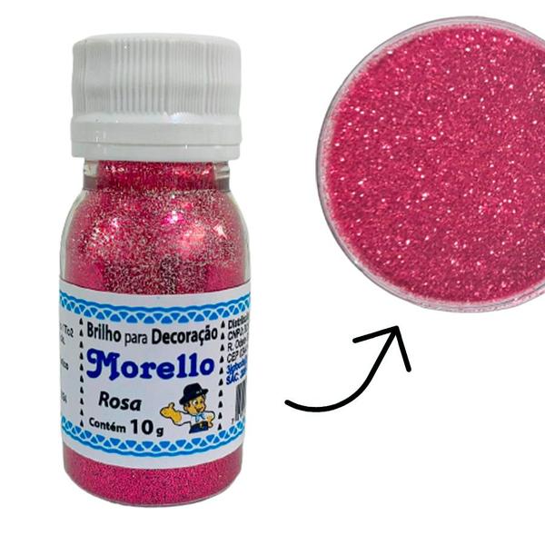 Pó para Decoração - Brilho Rosa - Morello - 10g - Rizzo Confeitaria Imagem de Pó para Decoração - Brilho Rosa - Morello - 10g - Rizzo Confeitaria