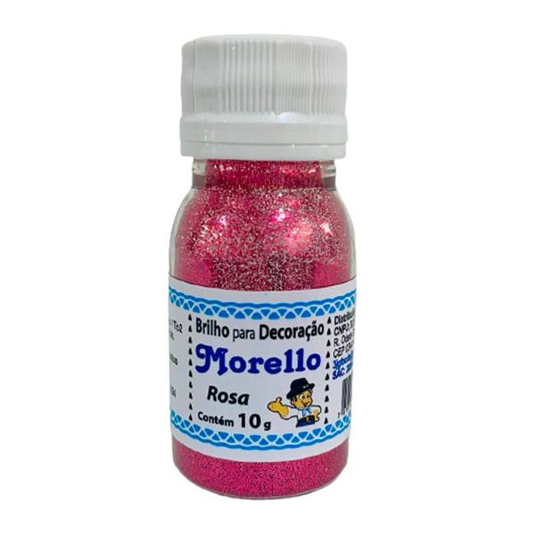 Pó para Decoração - Brilho Rosa - Morello - 10g - Rizzo Confeitaria Imagem de Pó para Decoração - Brilho Rosa - Morello - 10g - Rizzo Confeitaria