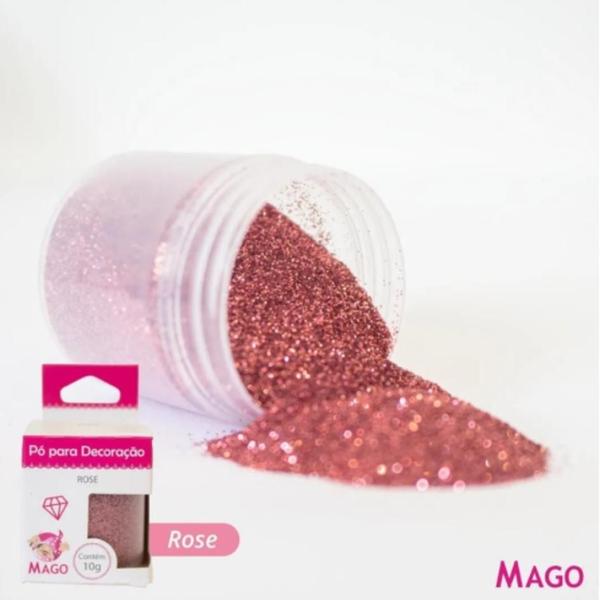 Imagem de Pó Para Decoração Comestível Mago Rose 10gr