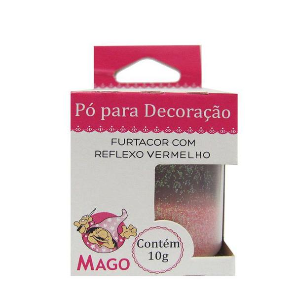 Imagem de Pó para decoração furtacor com reflexo Vermelho 10g Mago