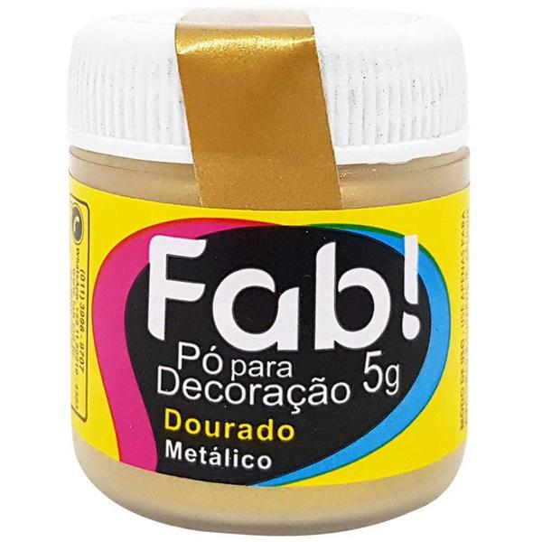 Imagem de Pó para Decoração Metálico 5g Dourado Fab