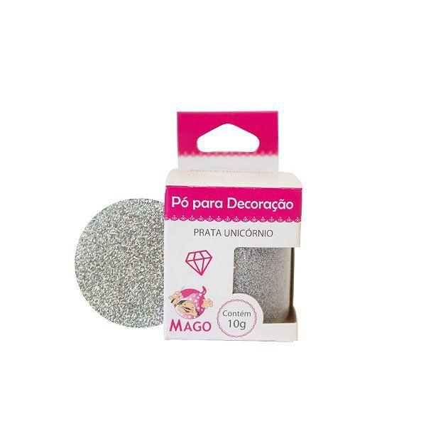 Pó para decoração - Prata Unicórnio - 10g - Mago Imagem de Pó para decoração - Prata Unicórnio - 10g - Mago