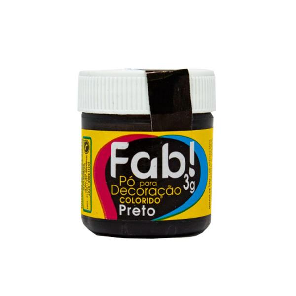 Imagem de Pó para Decoração Preto 3Gr - Fab