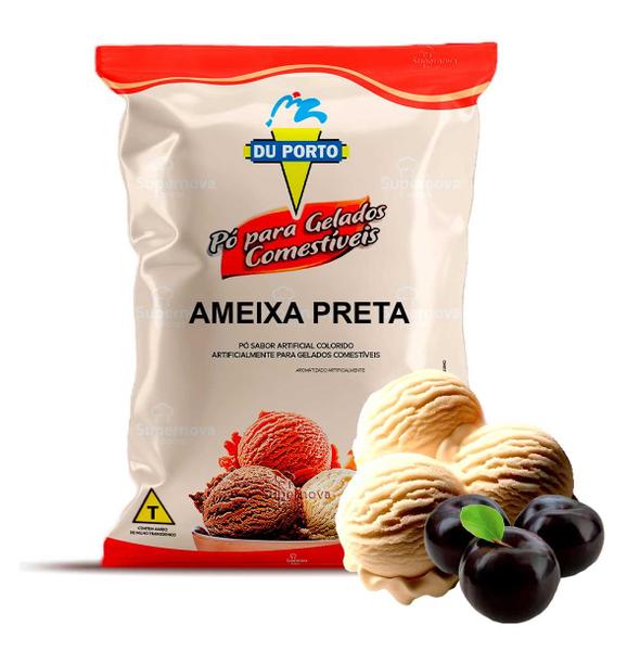 Imagem de Pó para Gelados Comestíveis Ameixa Preta 1Kg - Du Porto