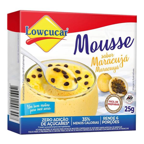 Imagem de Pó Para Preparo de Mousse de Maracujá Sem Açúcar Lowçúcar 25g