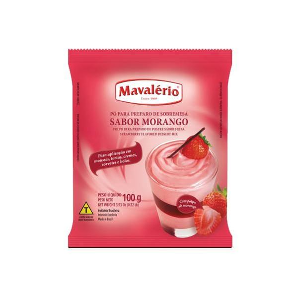 Pó Para Sobremesas Sabor Morango 100G Mavalério Imagem de Pó Para Sobremesas Sabor Morango 100G Mavalério