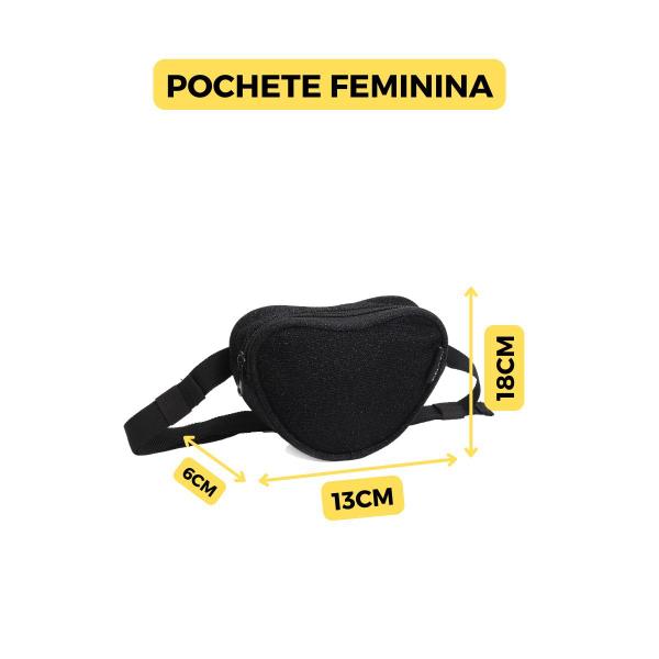 Imagem de Pochete De Cintura Feminina Bolsa Transversal Brilhosa