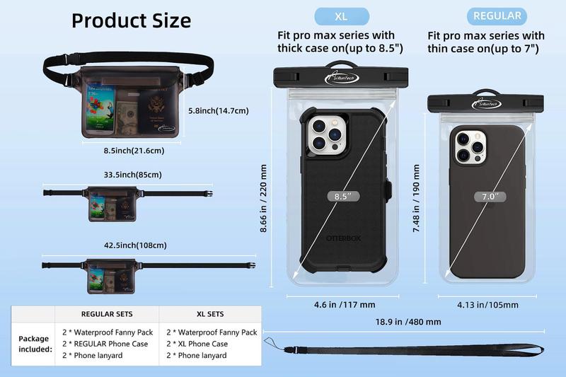 Imagem de Pochete impermeável AirunTech para iPhone 15 Pro Max com capa