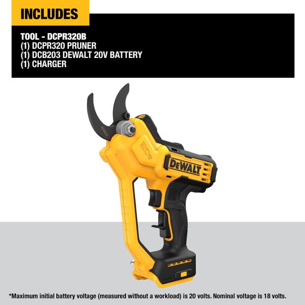 Imagem de Podador sem fio DEWALT Dewalt 20V MAX DCPR320D1 1,5 cm de corte