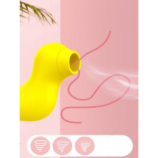 Imagem de Poderoso Sugador De Clitóris Vibrador Língua Vibrando Mamilo Chupando Boquete Estimulador De Clitóris Patinho Amarelo