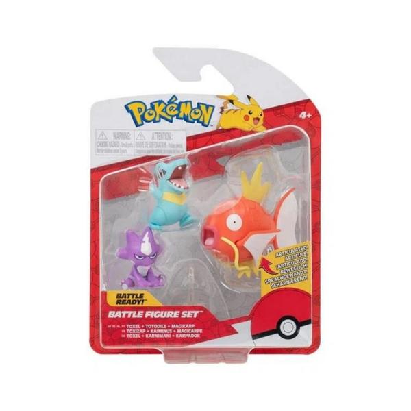 Imagem de Pokémon 3 Figuras Toxel, Totodile e Magikarp - Sunny 2603  7899573626037