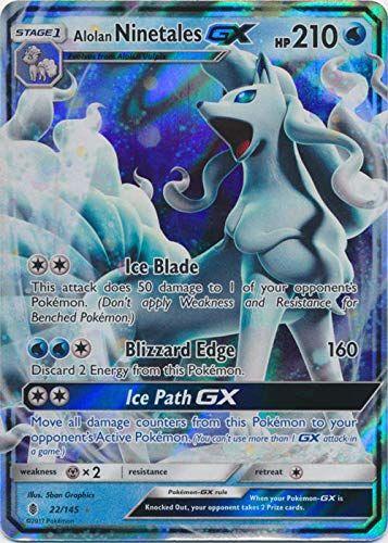 Imagem de Pokemon Alolan Ninetales-GX - 22/145 - Ultra Rare - Sun & Moon: Guardians Rising