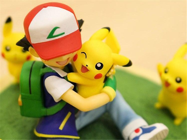 Imagem de Pokémon Ash Pikachu Anime Figuras Brinquedos