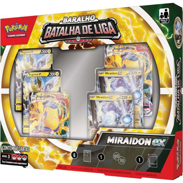 Imagem de Pokemon Baralho Batalha de Liga Miraidon Ex 60 Cartas Copag