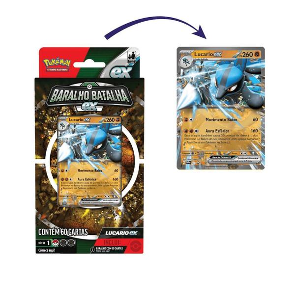 Imagem de Pokémon Baralho De Batalha Lucario Ex Com 60 Cartas - 290