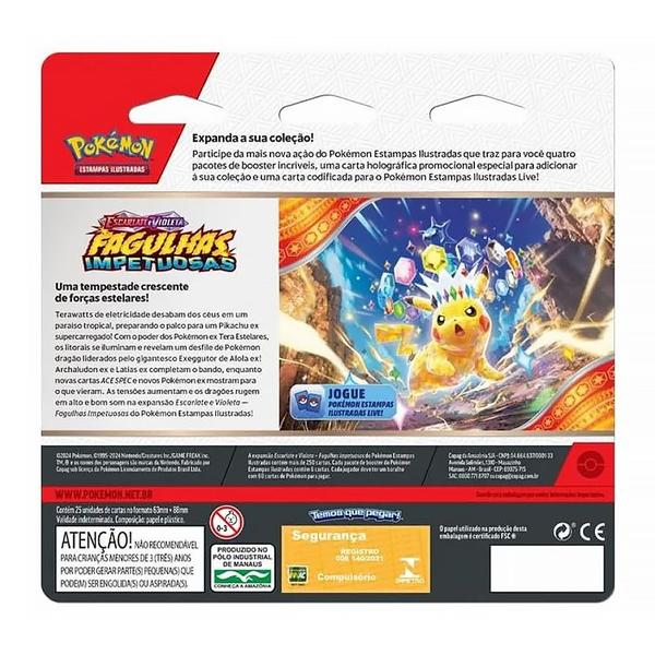 Imagem de Pokémon Blister Quadruplo Escarlate e Violeta Fagulhas Impeduosas Zapdos 191-41195 35028 - Copag