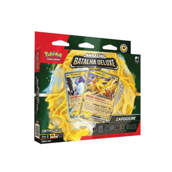 Imagem de Pokémon Box Coleção  Baralho de Batalha Deluxe TCG Zapdos EX