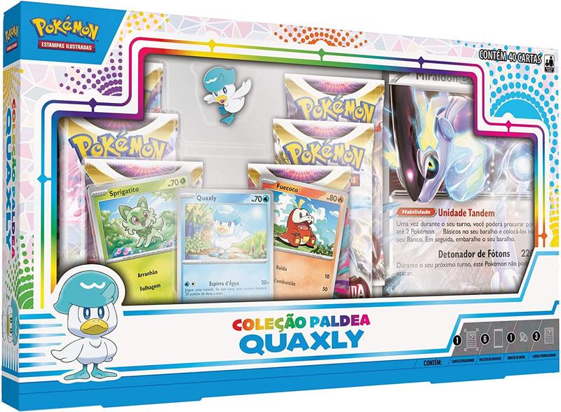 Imagem de Pokémon Box Coleção Paldea Quaxly Tcg Copag