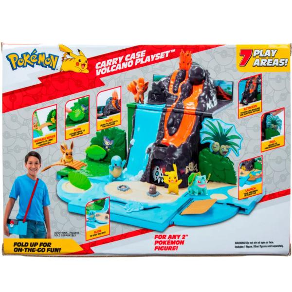 Imagem de Pokémon Carry Case Playset Vulcão Com Mini Figura Inclusa Pikachu