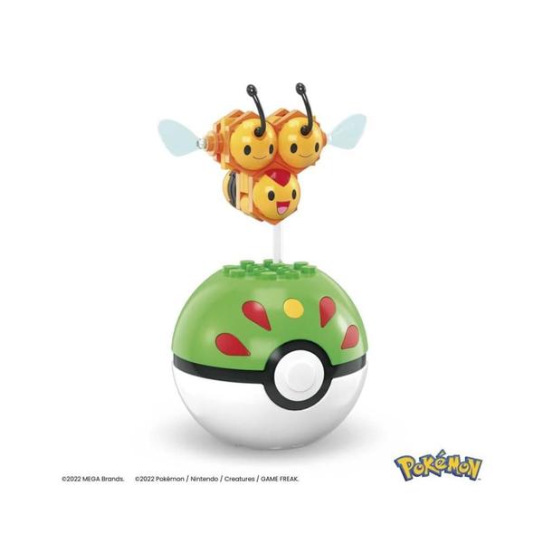 Imagem de Pokemon Combee Pokebola Mega Construx - Mattel Hkt14