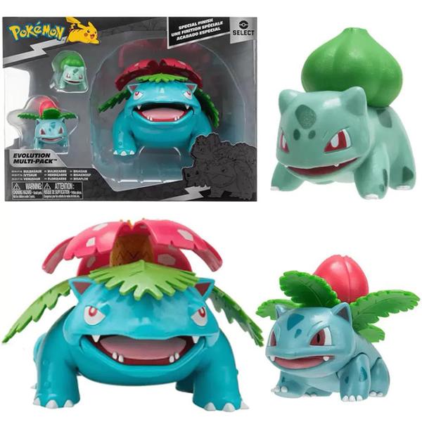 Imagem de Pokémon Conjunto de Evoluções Bulbasaur, Ivysaur e Venusaur