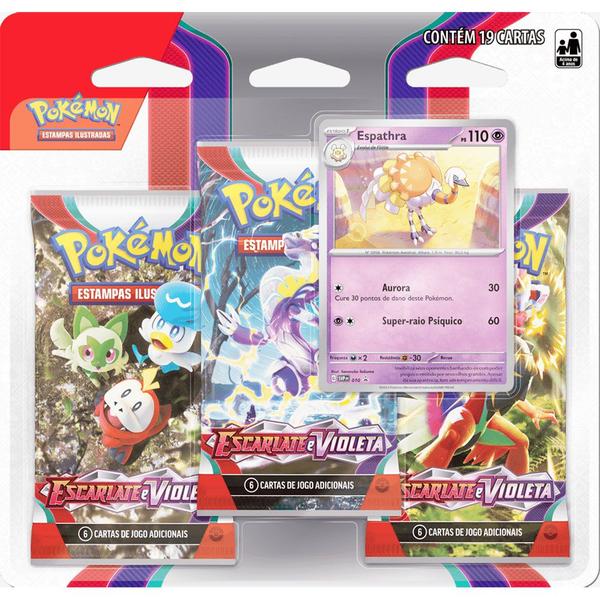 Imagem de Pokémon Escarlate e Violeta Kit 2 Blister Triplo C/ 38 Cards