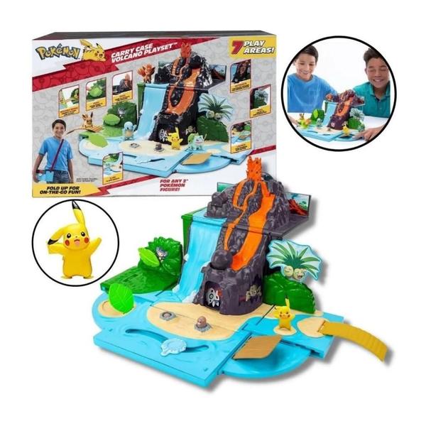 Imagem de Pokémon Maleta Playset Vulcão Com Figure Pikachu