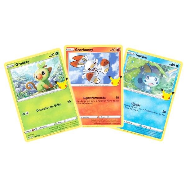 Imagem de Pokémon Pacote Parceiros Iniciais Blister Gigante Galar COM 3 CARTAS POKEMON GIGANTES