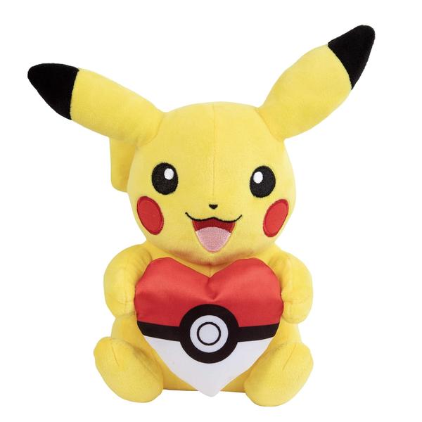 Imagem de Pokémon Pikachu 8" Pelúcia com Bola de Coração Poke - Brinquedo animal de pelúcia oficialmente licenciado - Grande Presente para Crianças - Idade 8+