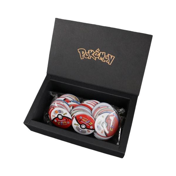 Imagem de Pokémon Tazos 1ª e 2ª Geração - 100/160 Peças 3D (Cartões Quadrados e Redondos) + Álbum