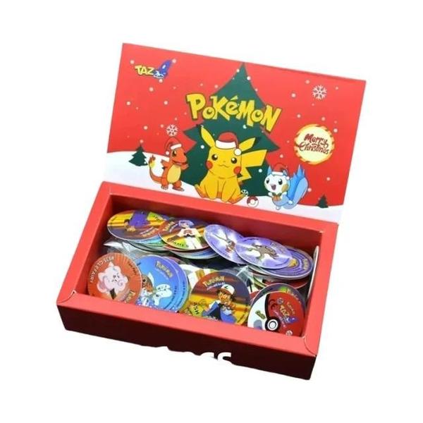 Imagem de Pokémon Tazos 1ª e 2ª Geração - 100/160 Peças 3D (Cartões Quadrados e Redondos) + Álbum