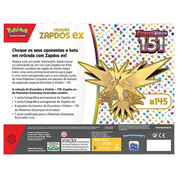 Imagem de Pokémon TCG: Box SV3.5 Escarlate e Violeta 151 - Zapdos ex