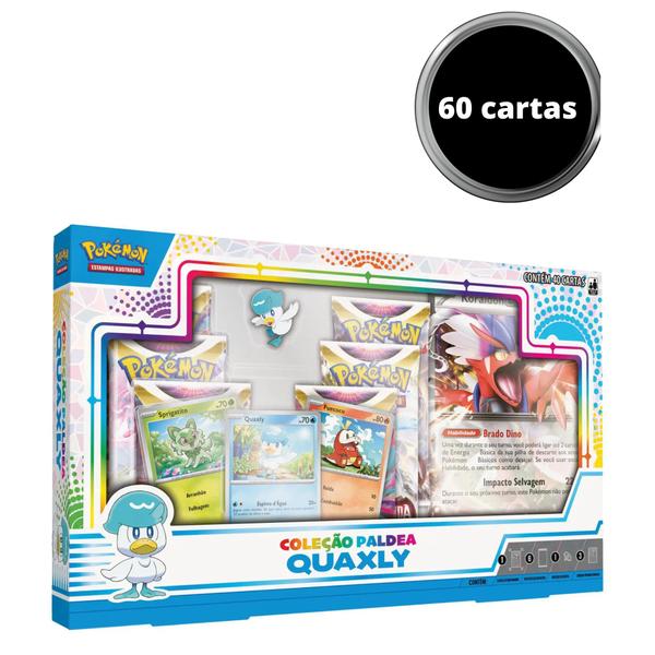 Imagem de Pokemon TCG Estampas Ilustradas Kit com 3 Boxes Coleção Paldea 40 Cartas Copag - 32528