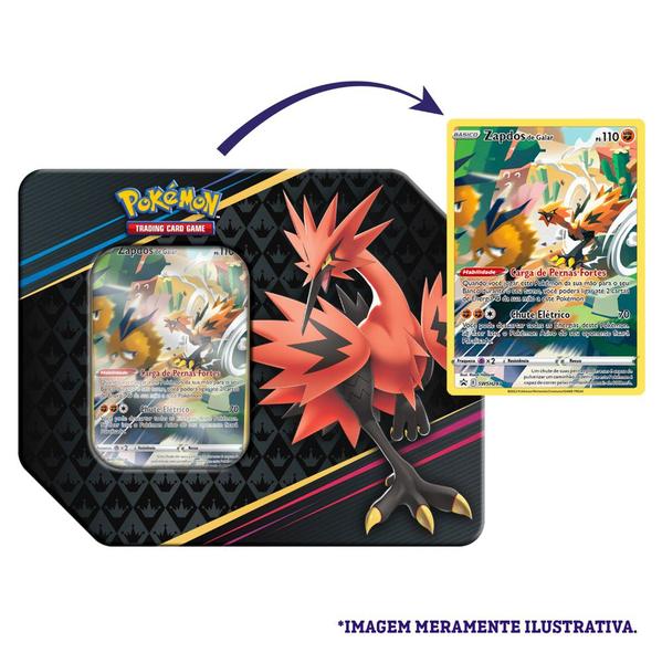 Imagem de Pokémon TCG Lata Realeza Absoluta Zapdos de Galar - Copag