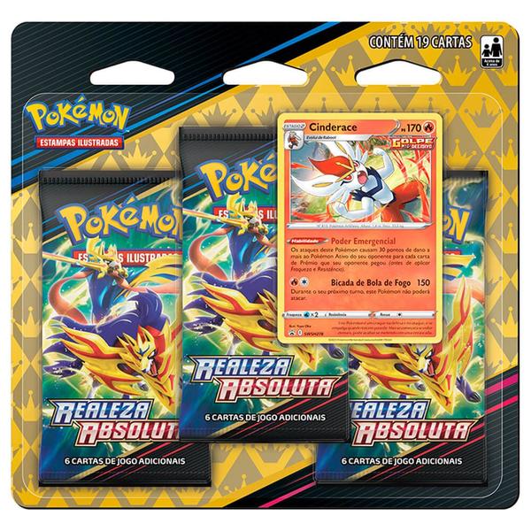 Imagem de Pokémon TCG: Triple Packs Realeza Absoluta - Rillaboom + Cinderace