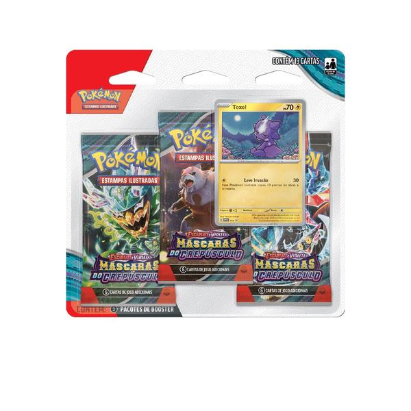 Imagem de Pokémon Triple Pack Toxel Ev6 Mascaras Do Crepusculo Copag