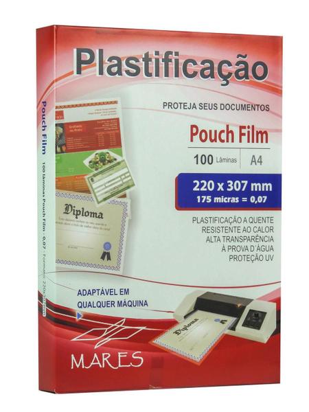 Imagem de Polaseal A4 220x307 - 100 folhas - Plástico para plastificação Pouch Film 0,07