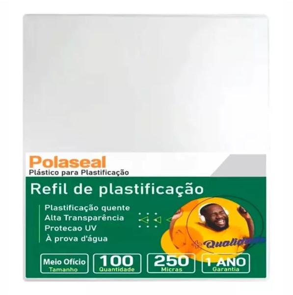 Imagem de Polaseal Para Plastificação Meio Ofício 170x226x0,10 100un