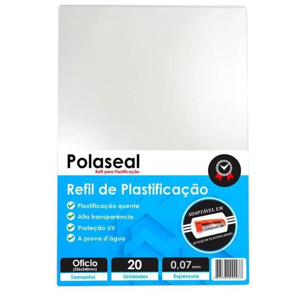 Imagem de Polaseal para Plastificação Ofício 226x340x0,07mm 20un