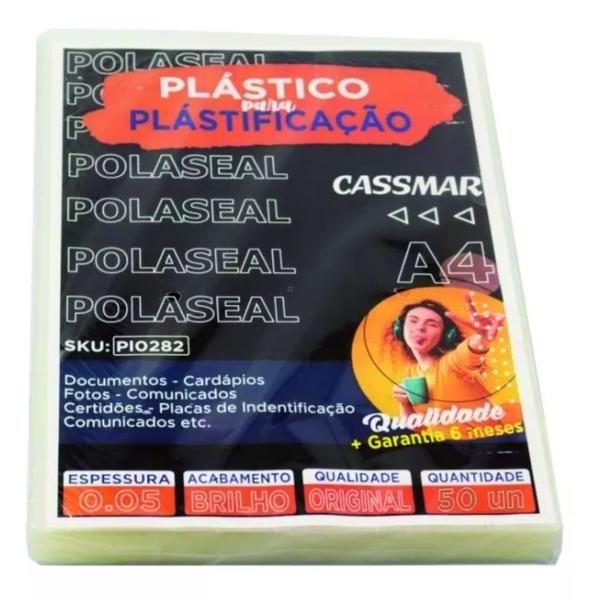 Imagem de Polaseal Plástico Para Plastificação A4 220x307x0,05mm 50un