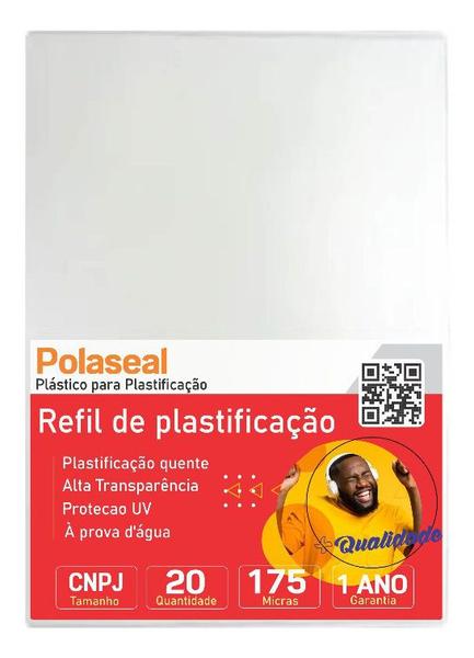 Imagem de Polaseal Plástico Para Plastificação Cnpj 121x191x0,07 20un