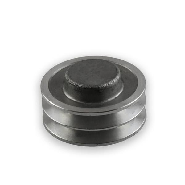 Polia Alumínio 130mm 2 Canais - Uso Industrial/Agrícola - Mademil Imagem de Polia Alumínio 130mm 2 Canais - Uso Industrial/Agrícola