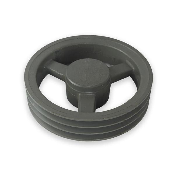Polia Ferro Fundido 180mm 3 Canais - Setor Industrial - Mademil Imagem de Polia Ferro Fundido 180mm 3 Canais - Setor Industrial
