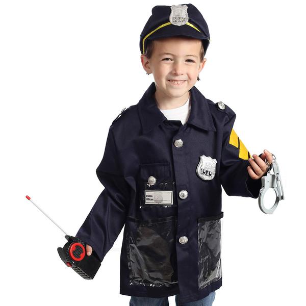 Imagem de Police Costume Dress 2 Play para crianças, Cop Toddler Dress Up