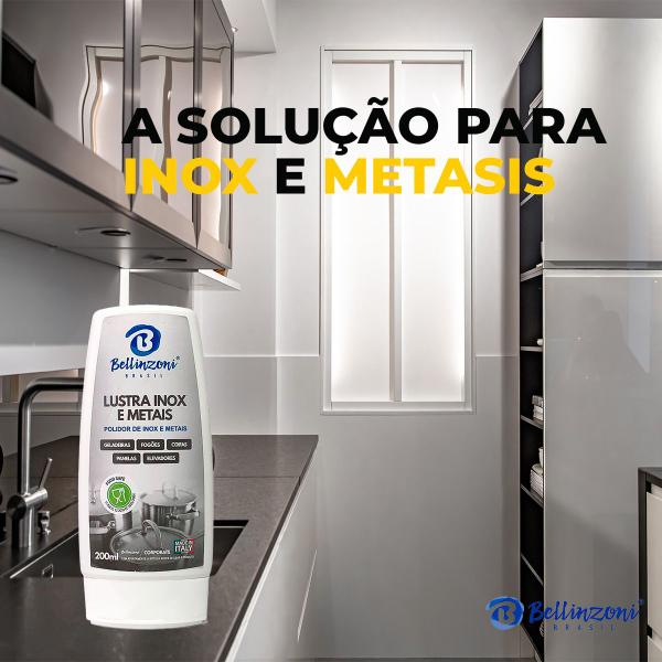 Polidor De Inox E Metais Bellinzoni 200ml Imagem de Polidor De Inox E Metais Bellinzoni 200ml