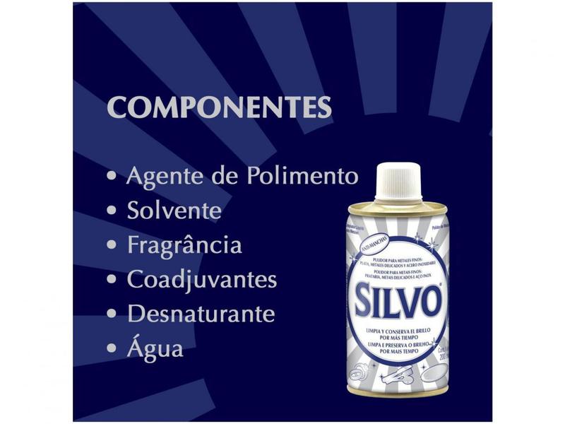 Imagem de Polidor de Metais Silvo Anti-manchas - para Superfícies Metálicas 200ml