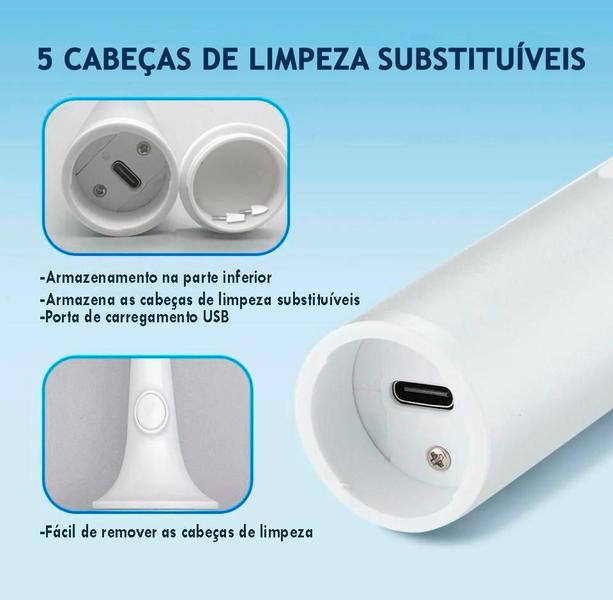 Imagem de Polidor Luz Removedor Dental Tártaro 5 Astes Clareador USB