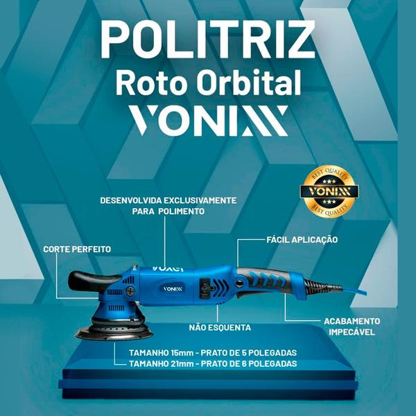 Imagem de Politriz Orbital 5" 220v All In One V-lub V-bar Boina Vonixx